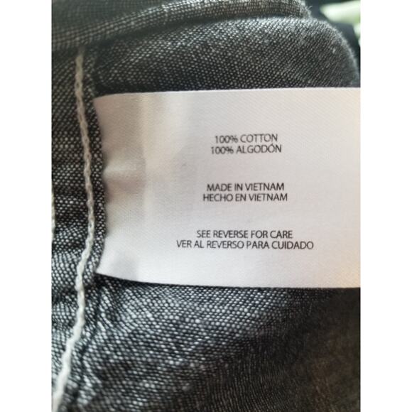 Woolrich Shirt Mens Large Gray Short Sleeve Button Up Flap Pocket 90s Skuc106 - Picture 4 of 5